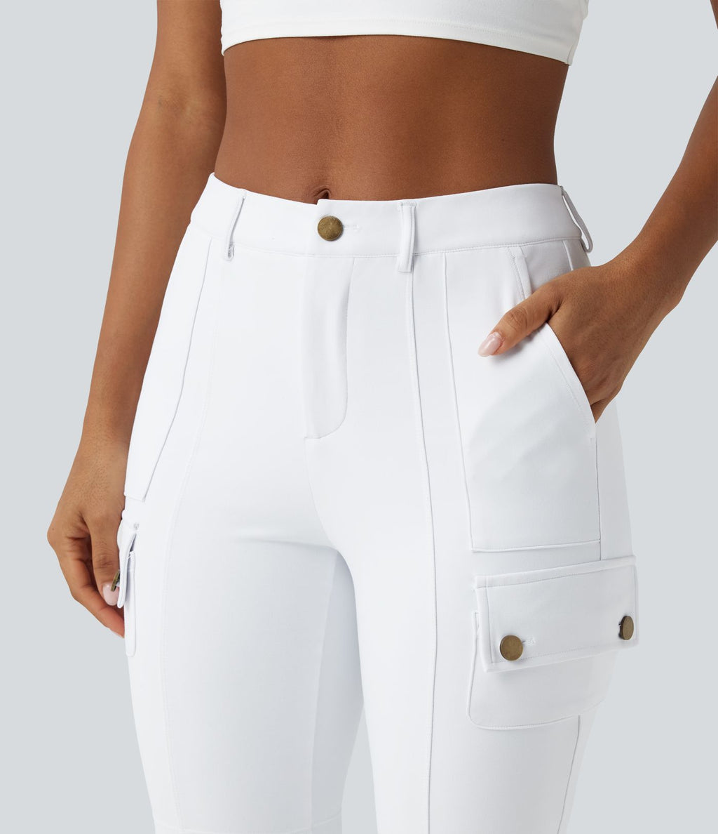 Pantalon cargo bootcut randonnée taille moyenne DayStretch avec poches