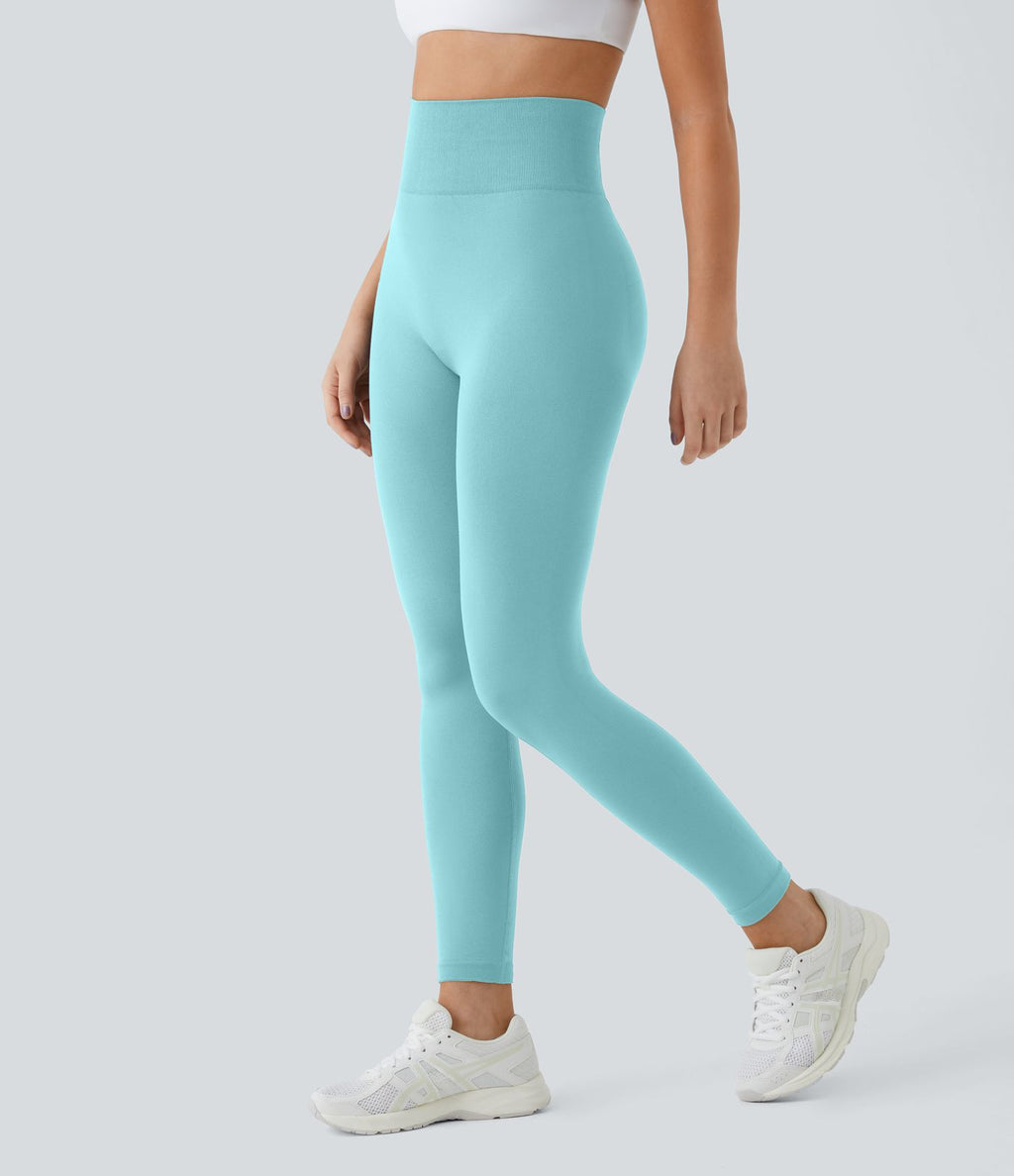 Legging taille haute froncé uni sans couture OneForm Seamless Flow