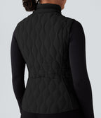 Gilet matelassé running PuffFlex col montant avec zip pliable avec poches