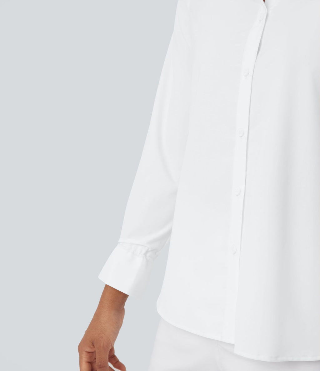 Chemise de travail unie à manches longues