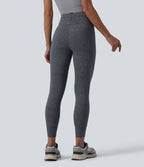 Legging casual 7/8 taille haute avec cordon de serrage et poches