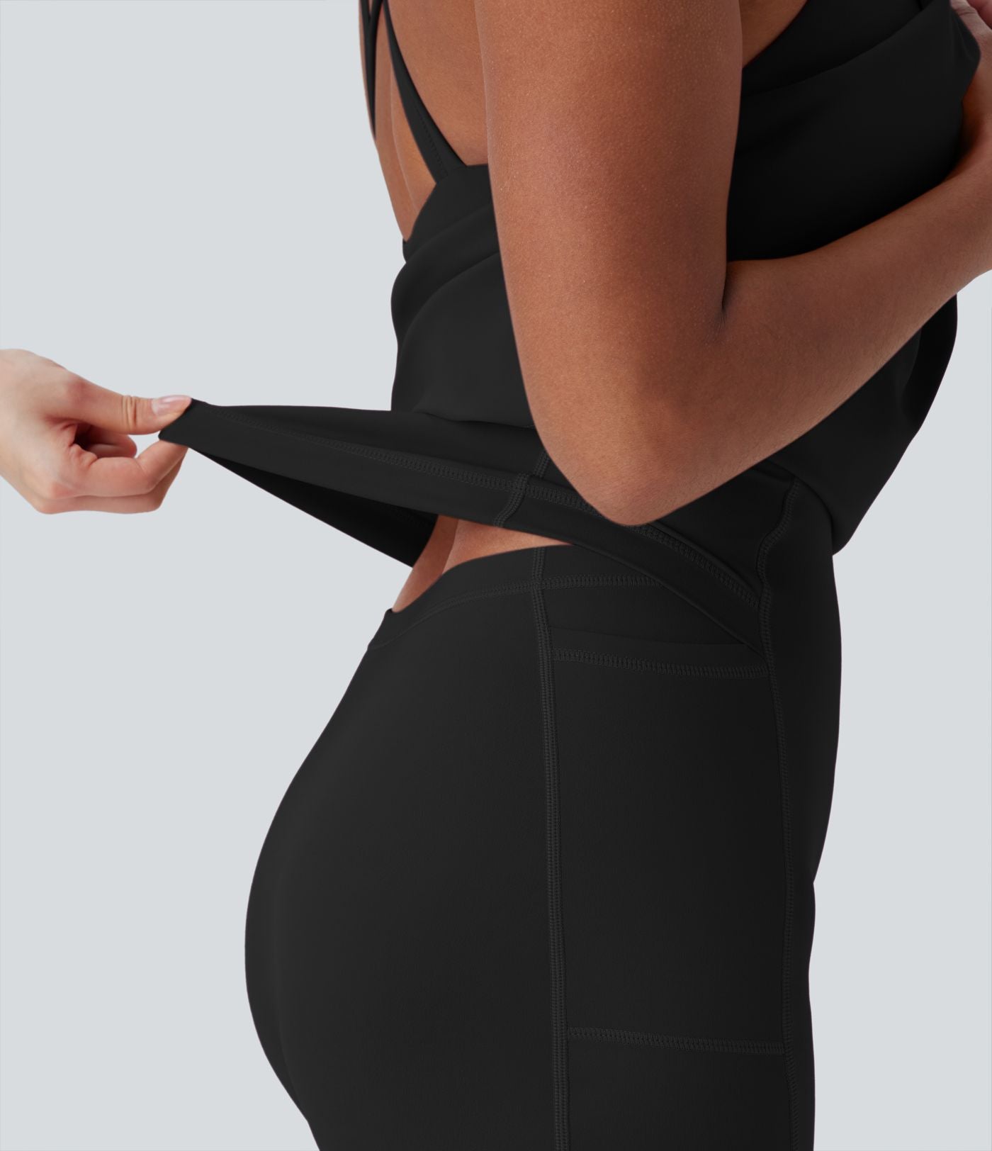Robe active mini 2-en-1 Softlyzero™ dos nu avec poches latérales pour yoga-Édition Easy Peezy-UPF50+