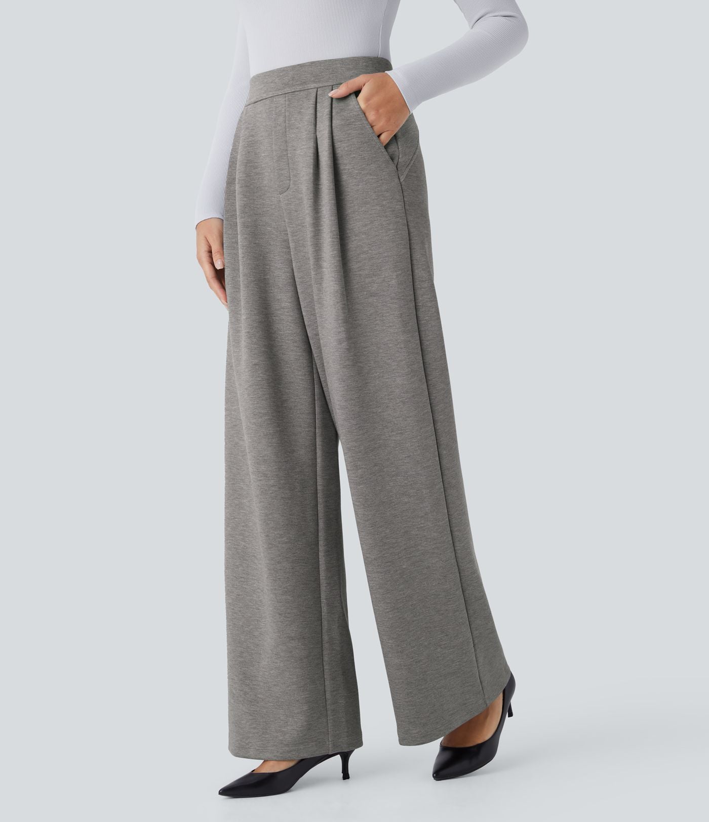 Pantalon de travail Halara Flex™ ample taille haute avec poches