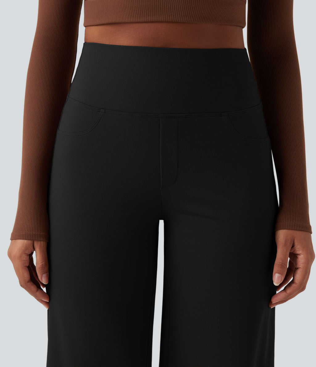Pantalon yoga large gainant taille haute DayStretch avec poches