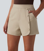 Short tailleur taille haute 7,5 cm avec poches