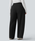 Halara Flex™ DayStretch Pantalon tailleur grande taille asymétrique fuselé taille haute avec poches