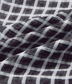Pantalon décontracté à carreaux taille haute coupe ample avec poches latérales