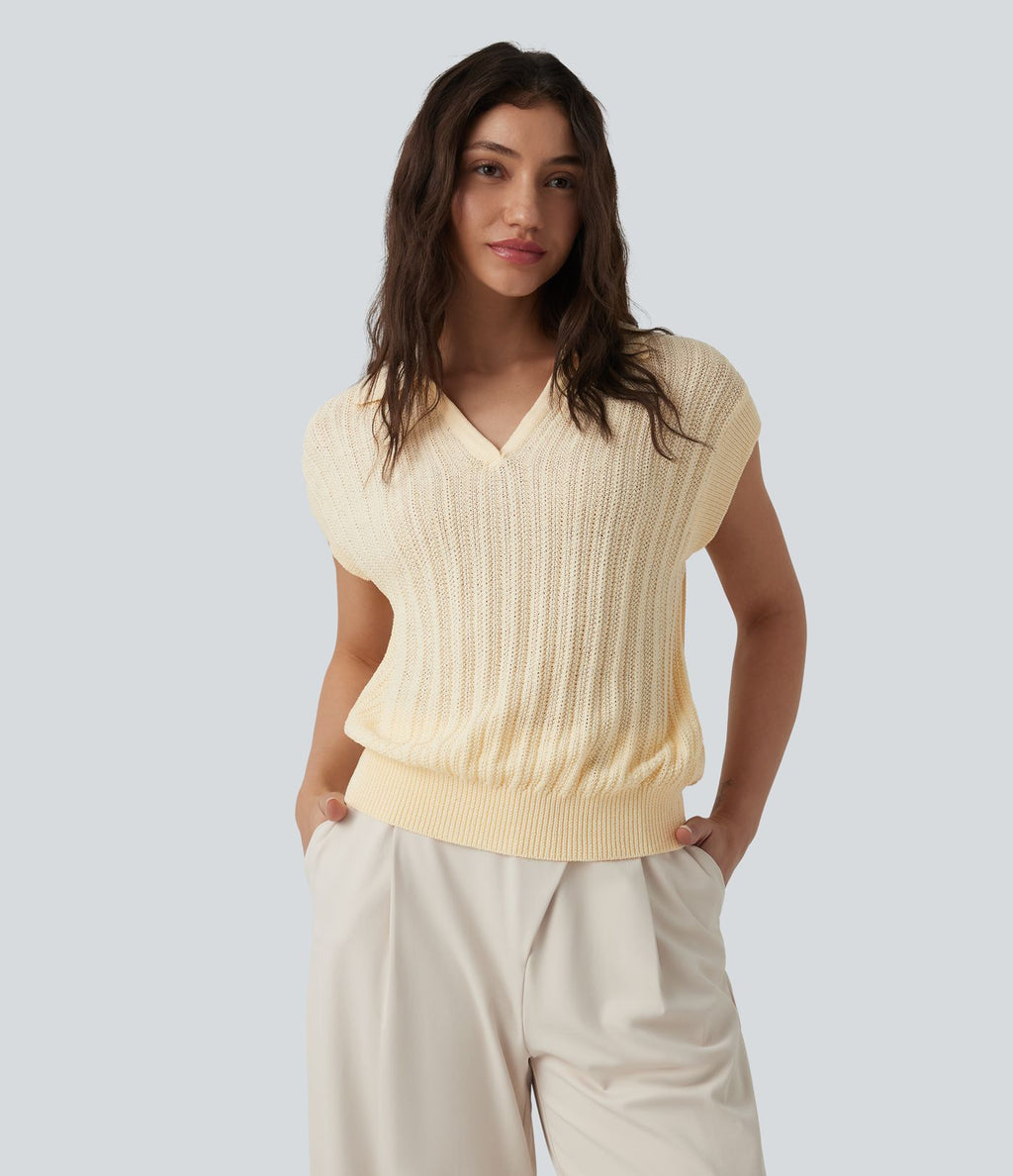 Pull de travail col polo manches courtes