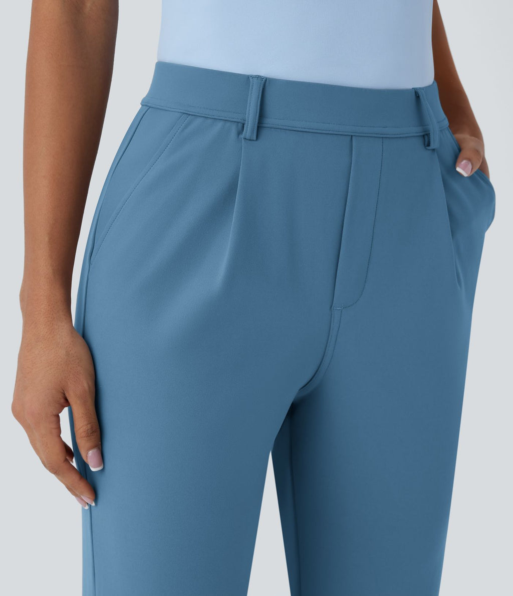 Pantalon de travail fuselé longueur cheville taille haute Halara Flex™ DayStretch avec poches