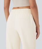 Pantalon décontracté résistant à l'usure, taille moyenne, cordon ajustable, poches latérales et coupe droite