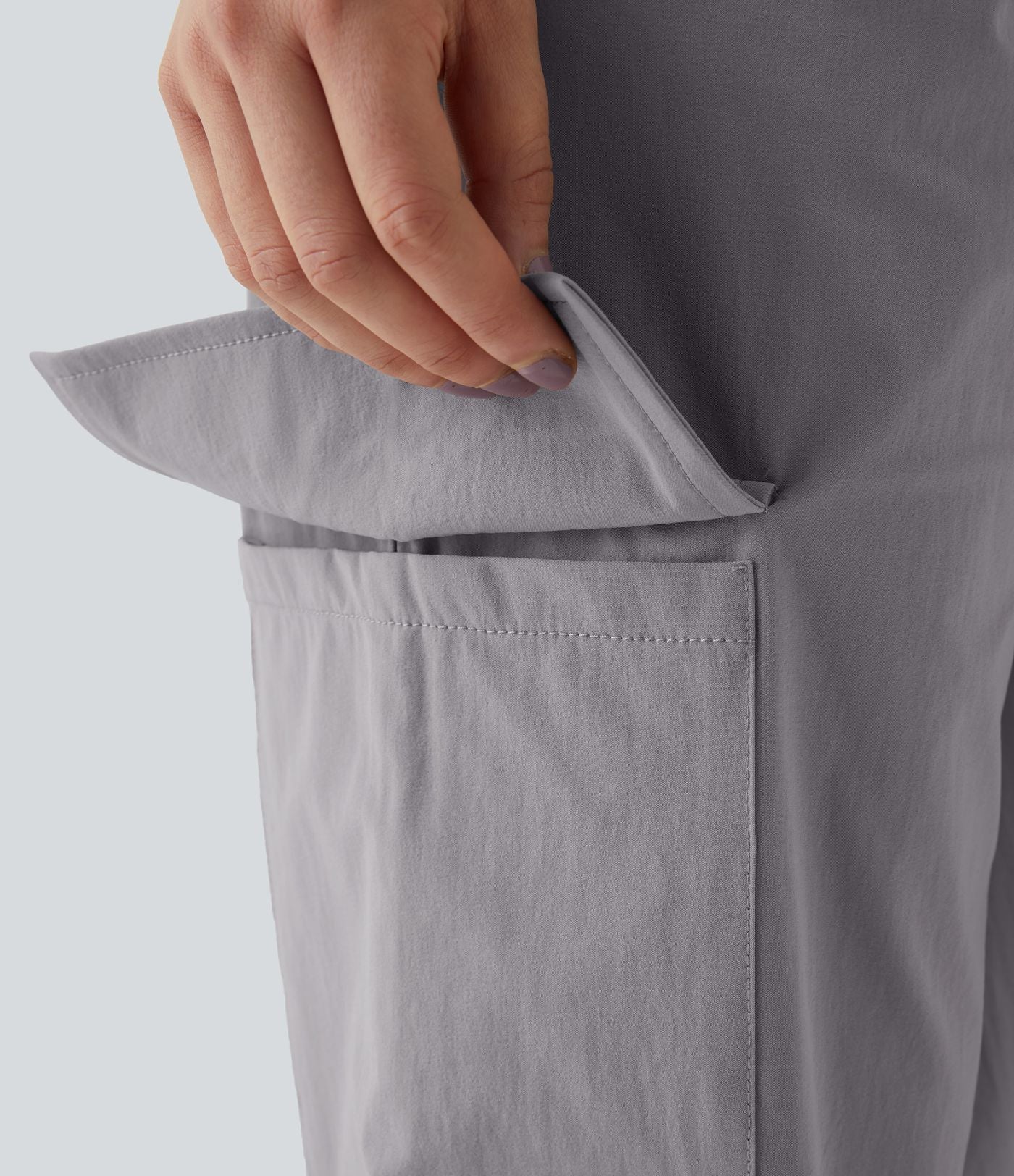 Jogging Cargo Casual à Taille Mi-Haute Cordon de Serrage et Poches Latérales