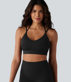 Brassière de sport de yoga à maintien léger avec soutien intégré