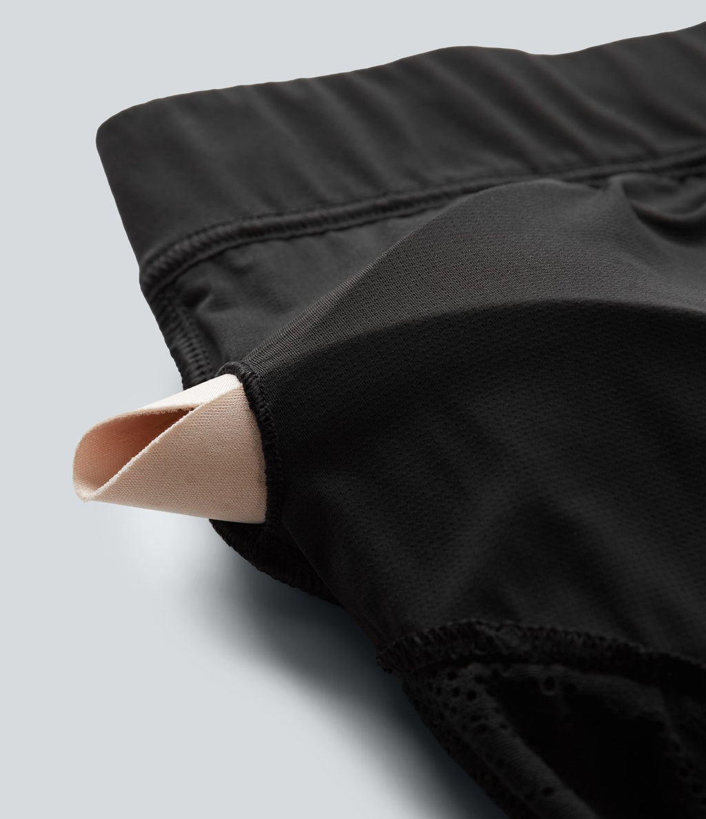 Top yoga court SoftlyZero™ dentelle contrastante dos nu manches longues avec trous pouces