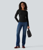 Chemise de travail chauffante Halara HeatCore col bateau manches longues