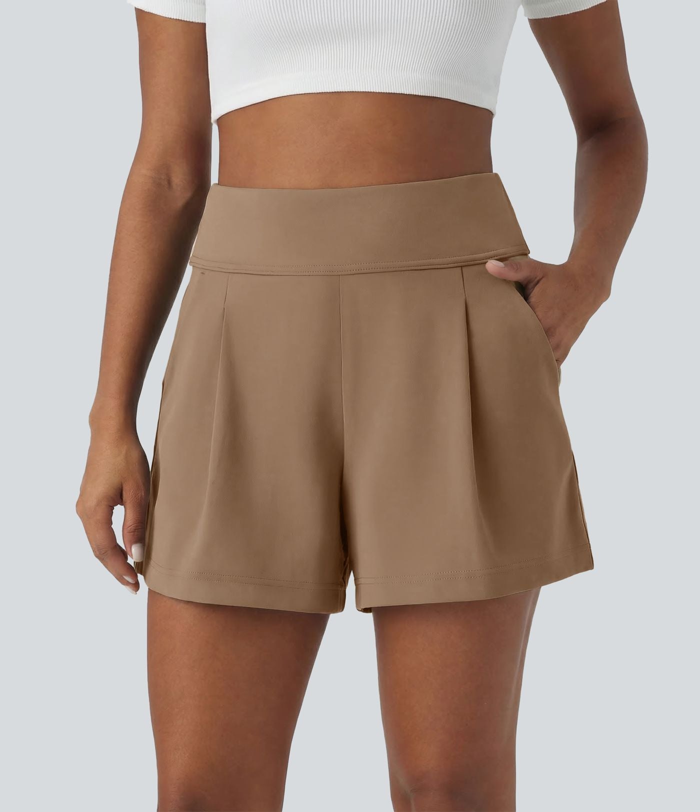 Short de travail large taille haute DayStretch avec poches