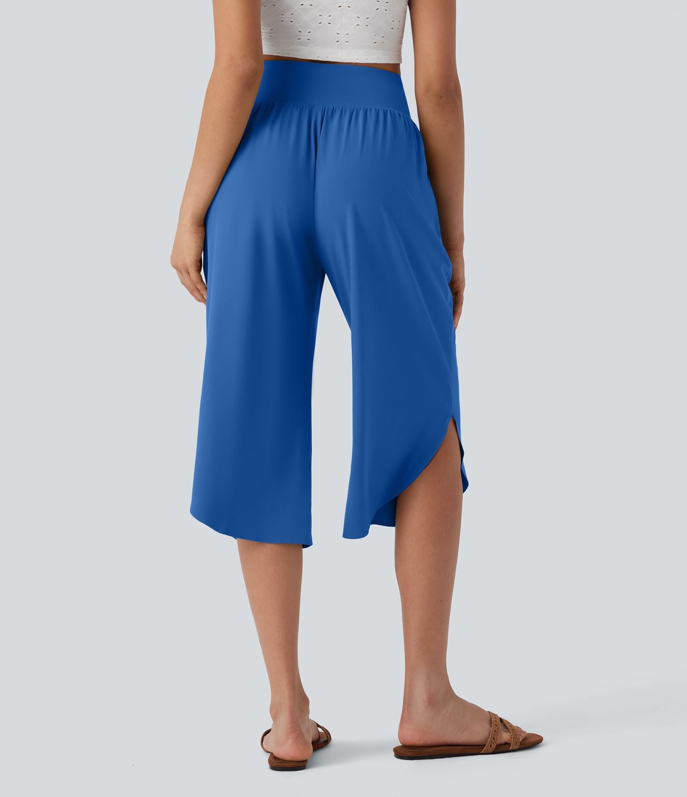 Pantalon corsaire gainant taille haute à ourlet asymétrique et séchage rapide avec poches Breezeful™
