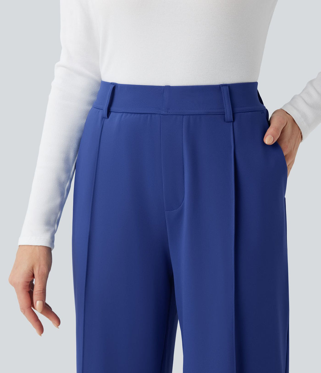 Pantalon tailleur court fuselé taille haute Halara Flex™ DayStretch avec poches