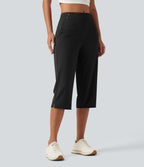 Pantalon de golf capri taille mi-haute avec poches, séchage rapide, protection solaire UPF 40+