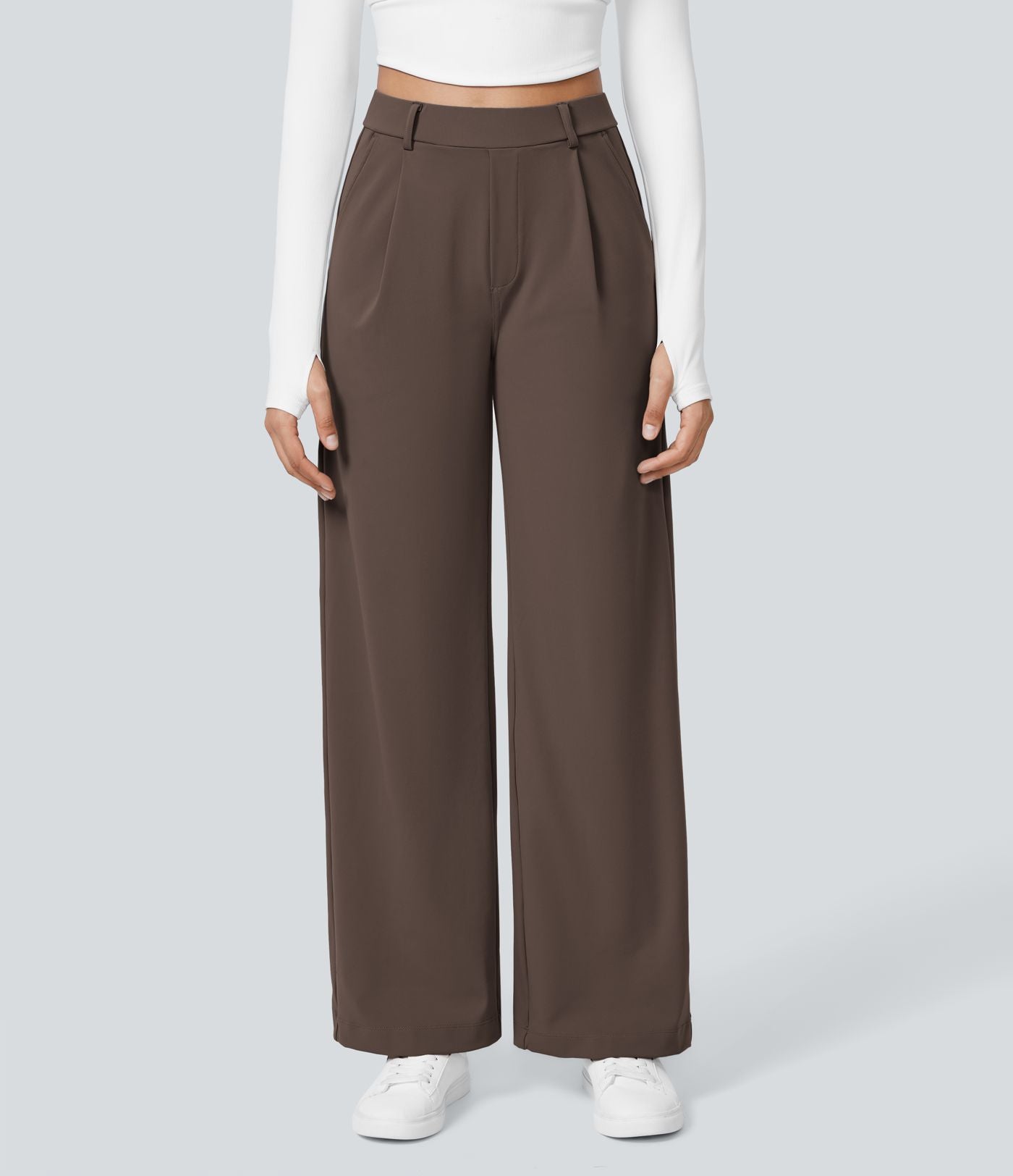 Pantalon tailleur Halara Flex™ DayStretch coupe droite taille haute avec poches
