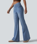 Jean Halara Flex™ taille haute croisé gainant bootcut décontracté avec poches