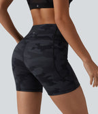 Short cycliste Halara UltraSculpt™ imprimé camouflage taille haute gainant 12,5 cm avec poches