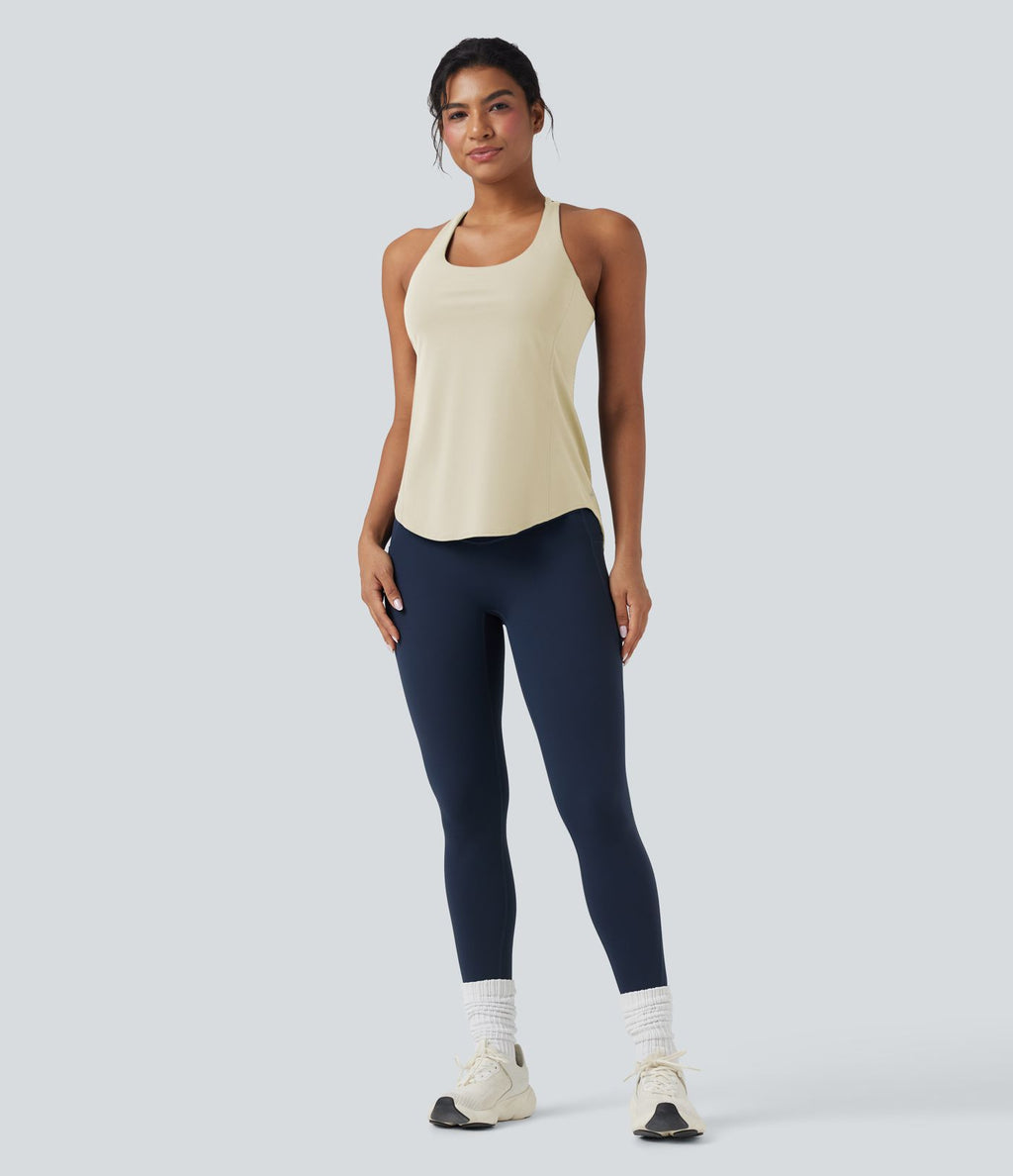 Débardeur running Halara UltraSculpt™ col rond dos croisé bonnets E-G