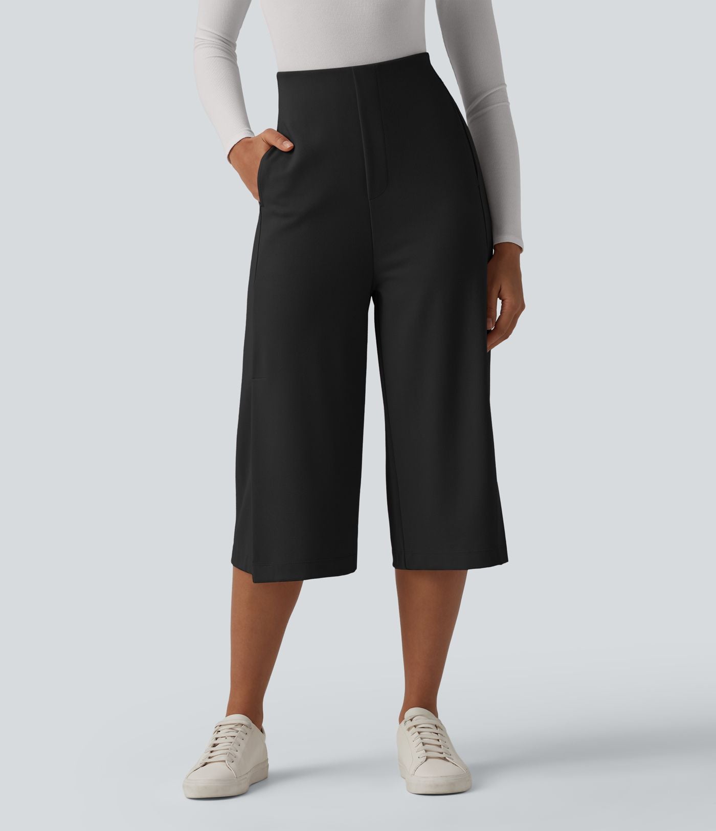 Pantalon tailleur capri large Halara Flex™ taille haute avec poches