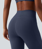 Legging 7/8 de yoga taille haute avec cordon de serrage uni et poches