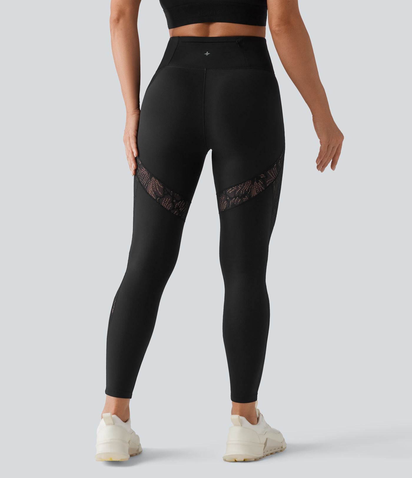 Legging d'entraînement SoftlyZero™ taille haute dentelle contrastante avec poche - UPF50+