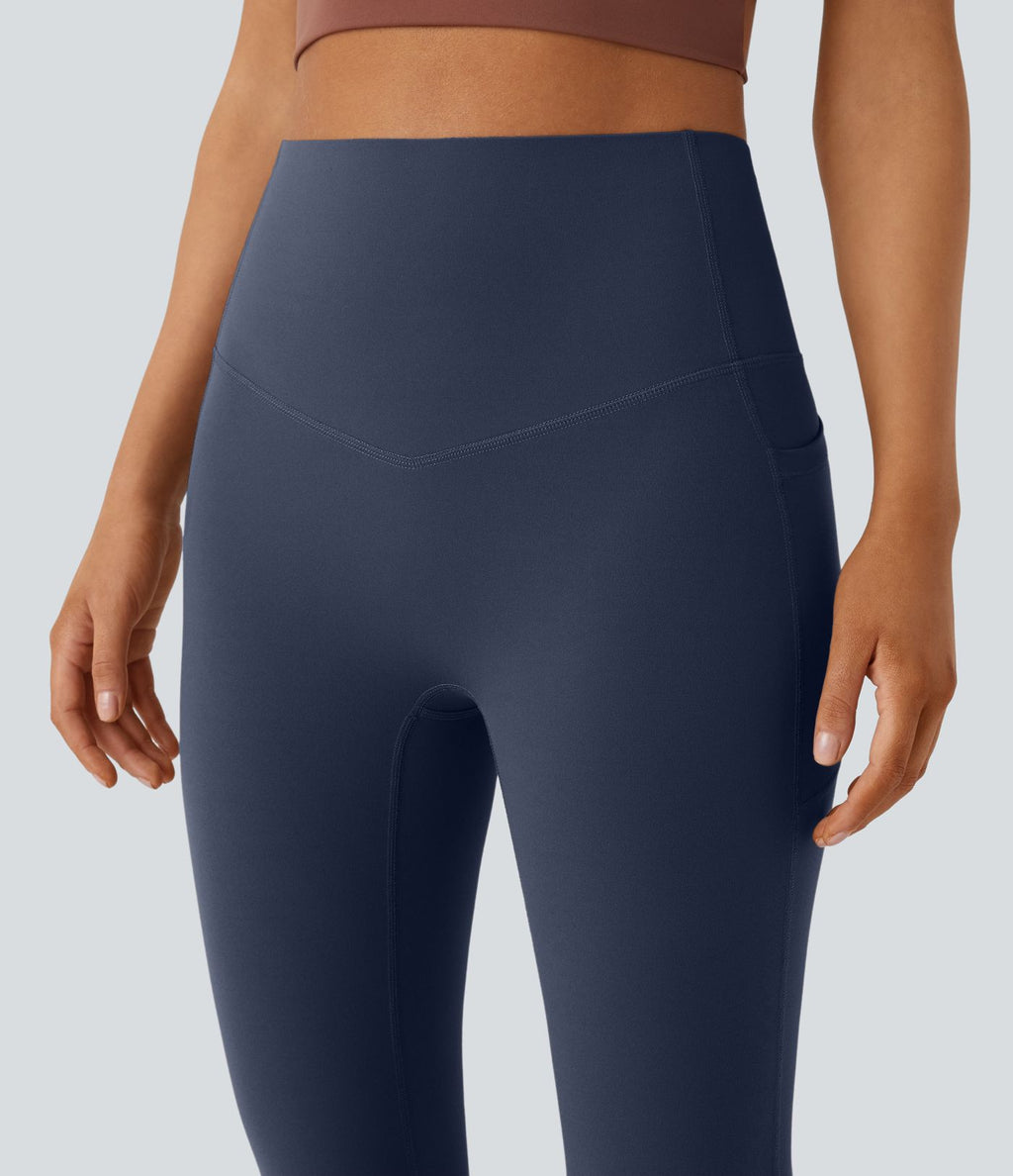 Pantalon de yoga à coupe bootcut gainant taille haute avec poches Halara UltraSculpt™