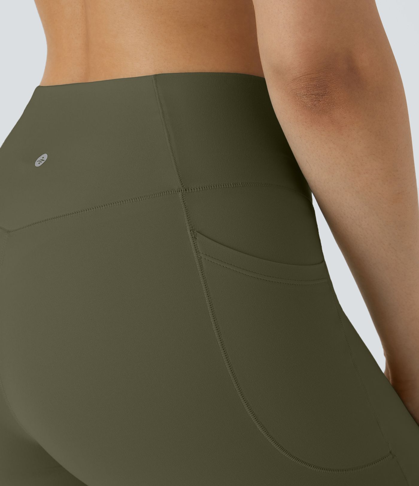 Softlyzero™ Short 17,5cm Yoga Taille Haute Crossover avec Poches Latérales