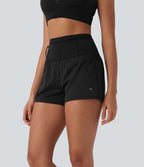 Short de course SpeedWave™ taille haute mesh contrastant 2-en-1 séchage rapide avec multiples poches