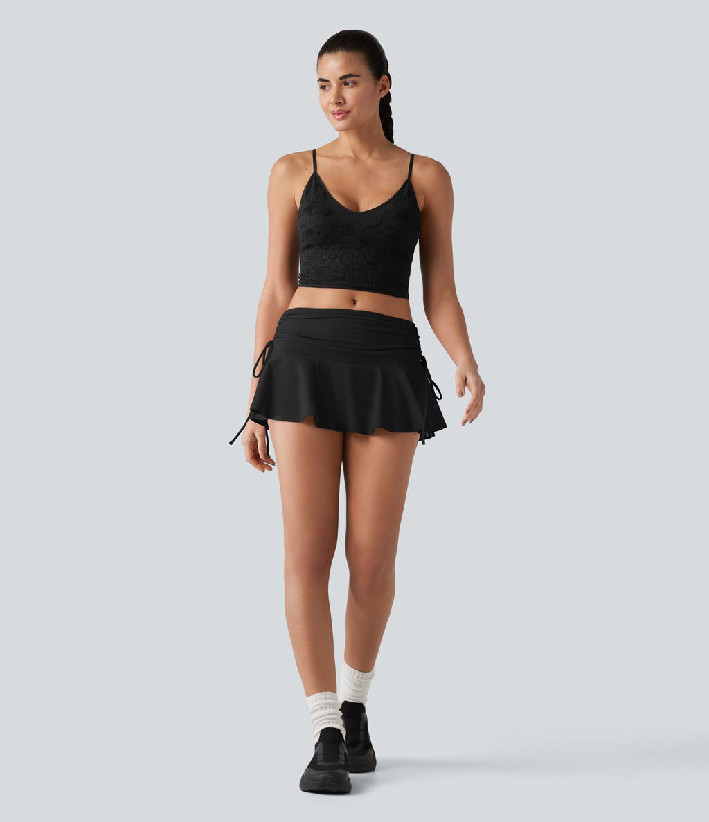 Débardeur de yoga court OneForm Seamless Flow à motif jacquard avec soutien-gorge intégré