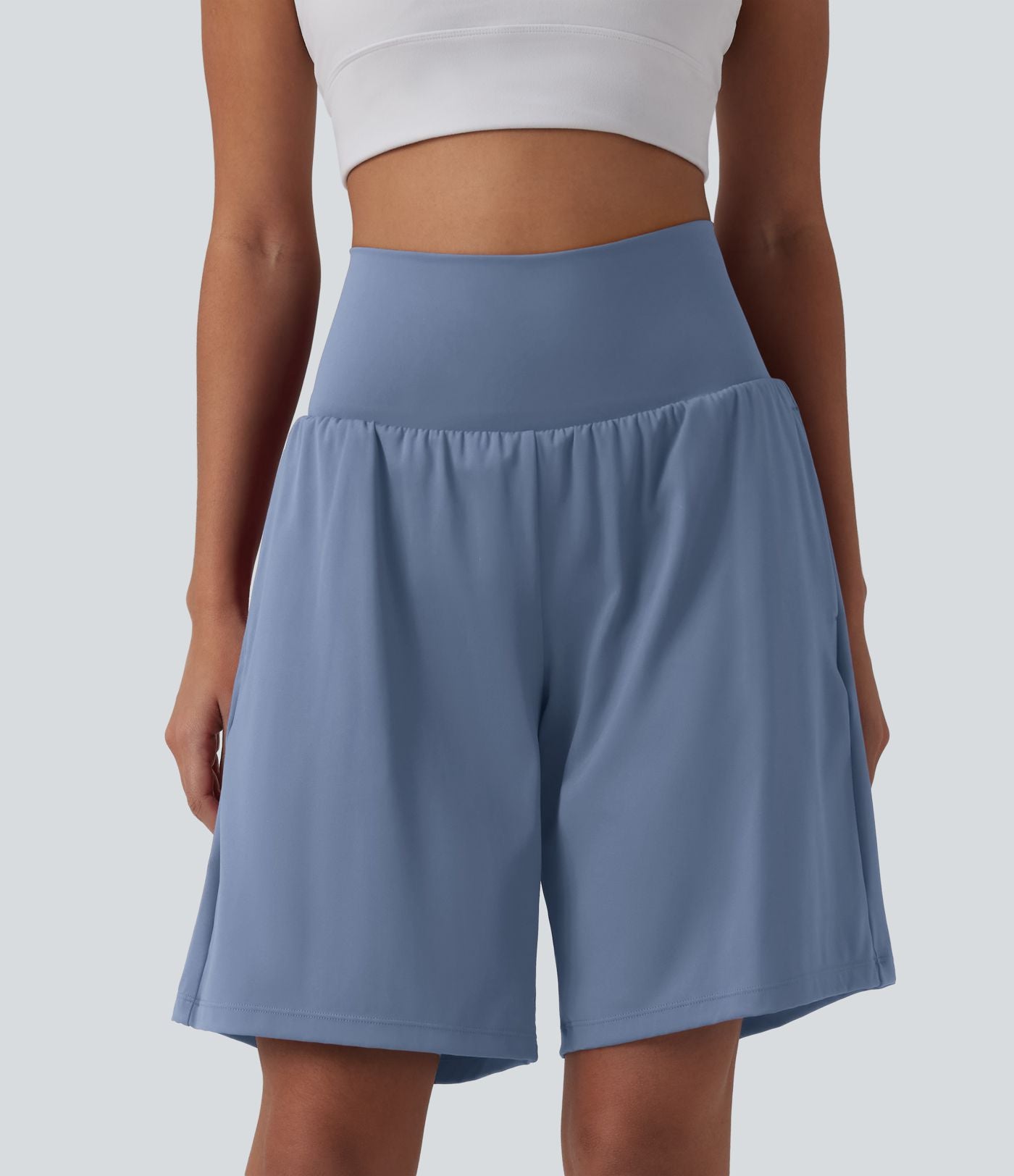 Short de yoga 2-en-1 SoftlyZero™ Airy taille très haute effet frais InstantCool 22,8 cm avec poches