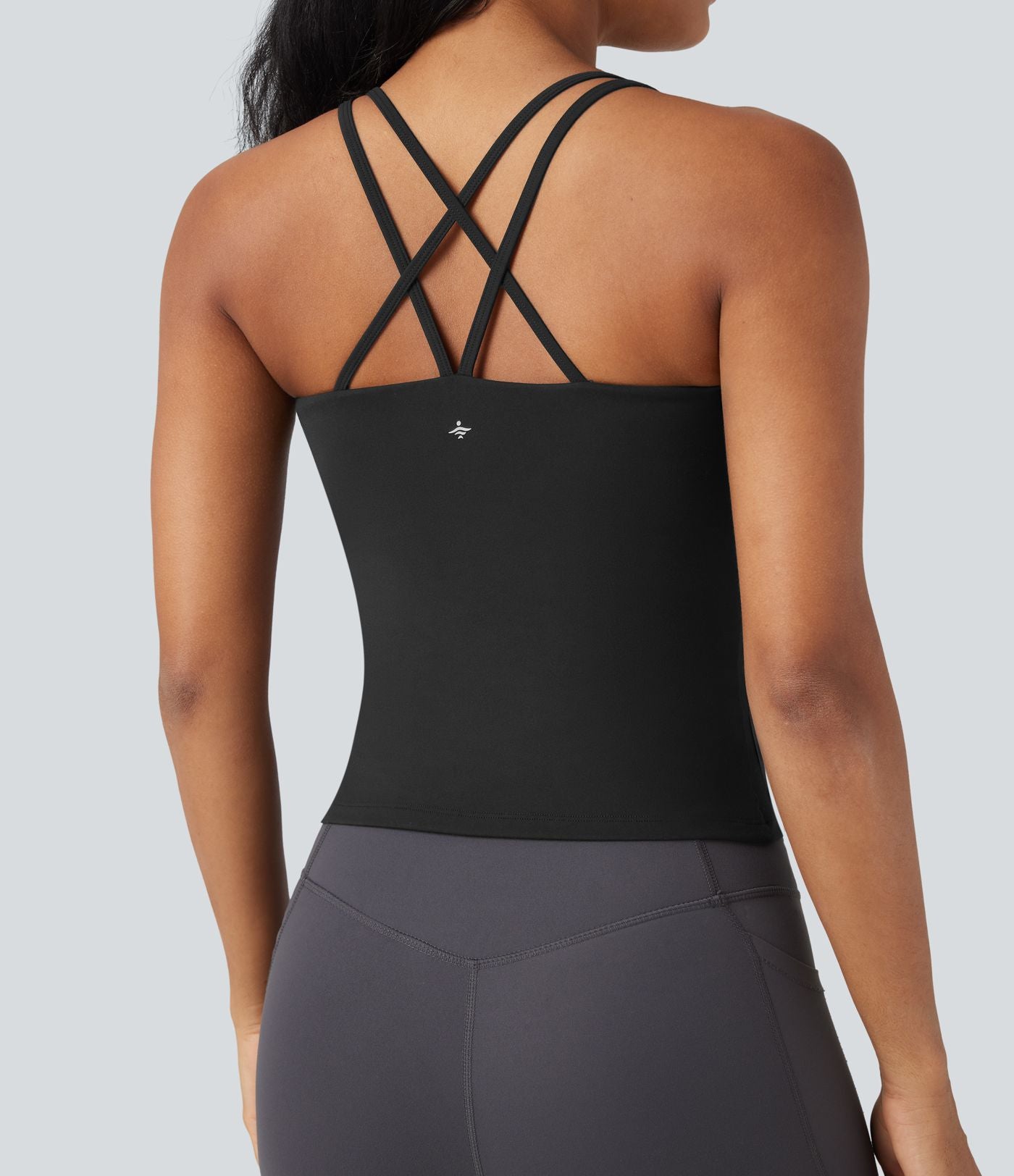 Débardeur yoga SoftlyZero™ Plush double bretelles dos croisé longueur étendue