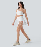 Jupe-short de danse mini Breezeful™ à taille haute, plissée, 2-en-1, avec poches latérales et arrière, ourlet asymétrique et séchage rapide