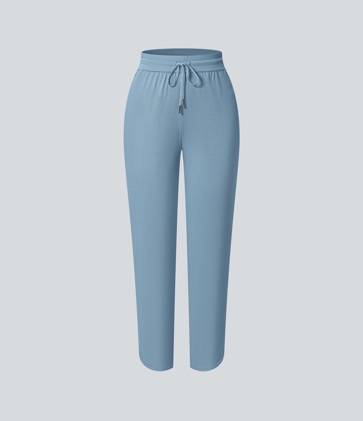 Pantalon de golf fuselé, taille mi-haute, cordon, ourlet courbé, séchage rapide, avec poches—UPF40+