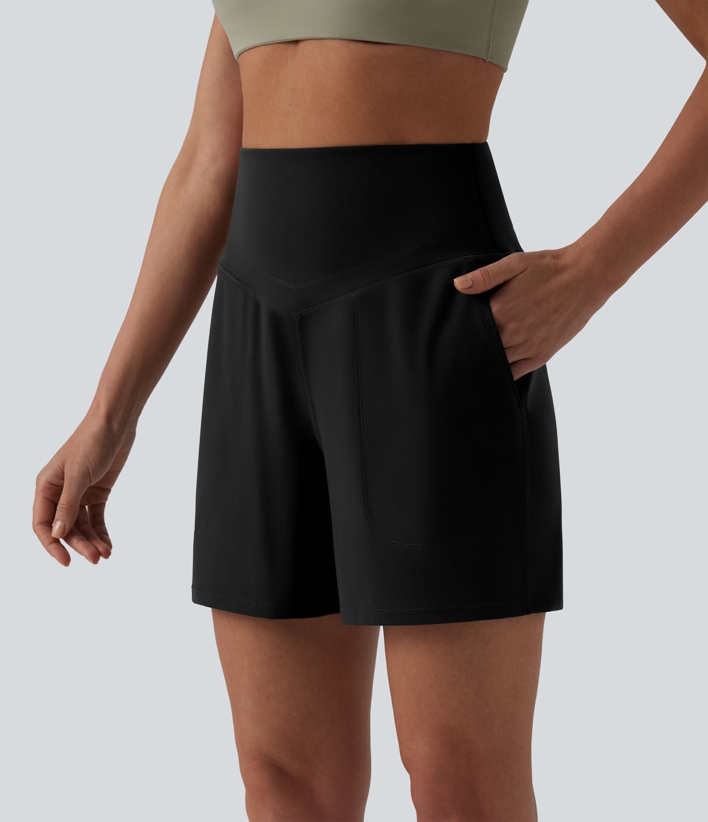 Halara UltraSculpt™ Short yoga gainant taille haute 12,5 cm avec poches