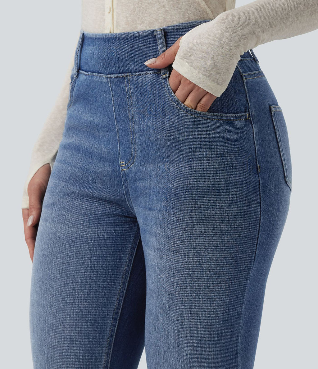 Jean évasé Halara Flex™ casual taille haute avec poches
