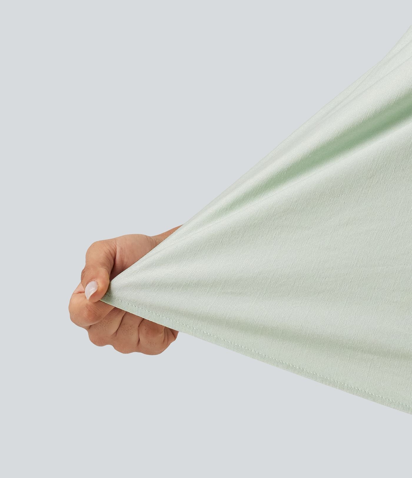 Blouse décontractée col V à mancherons en coton et lin