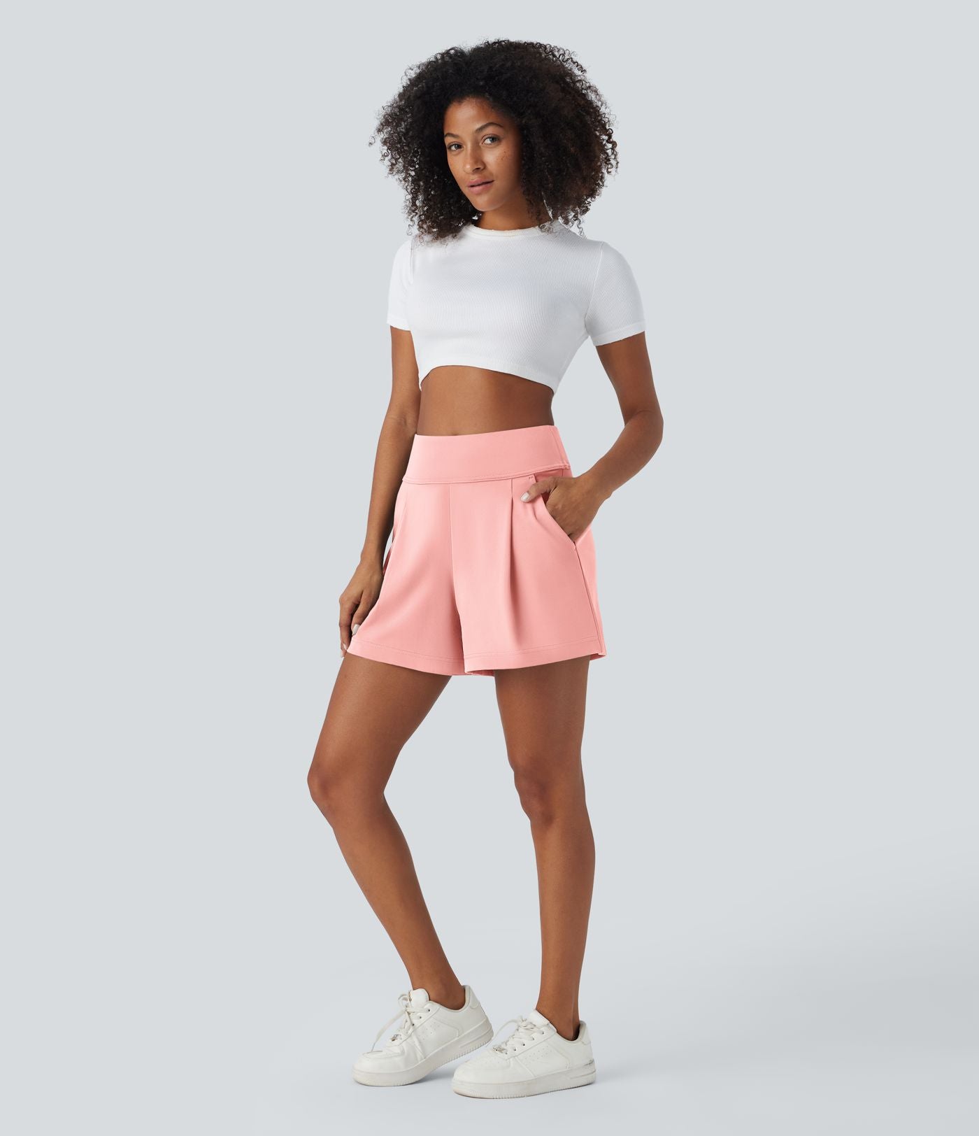 Short de travail large taille haute DayStretch avec poches