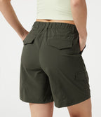 Short cargo bermuda taille mi-haute 17,5 cm avec poches