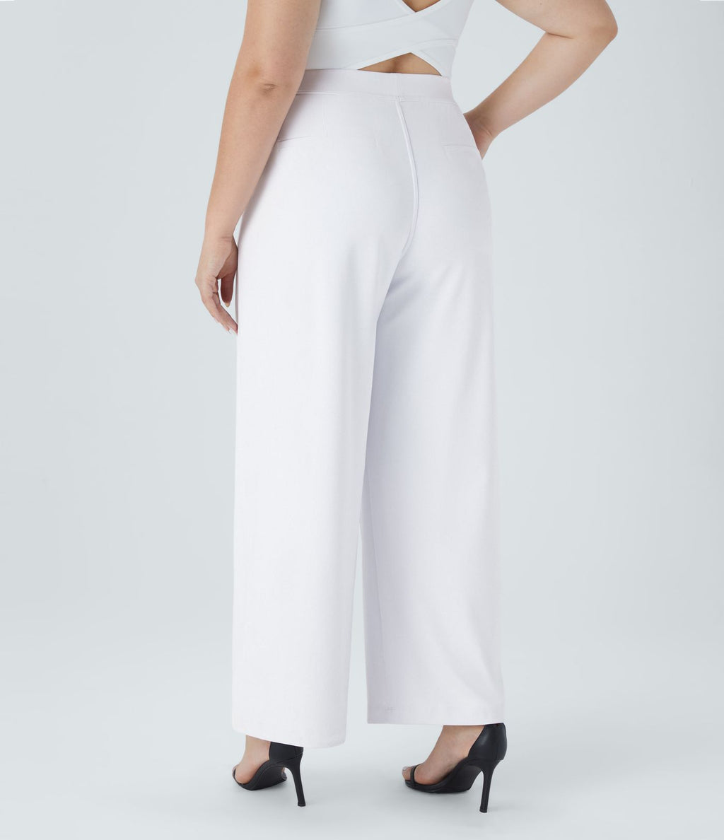 Pantalon de travail grande taille coupe droite taille haute Halara Flex™ DayStretch avec poches