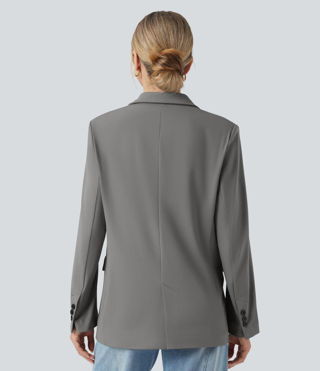 Blazer de travail col cranté à manches longues DayStretch avec poches