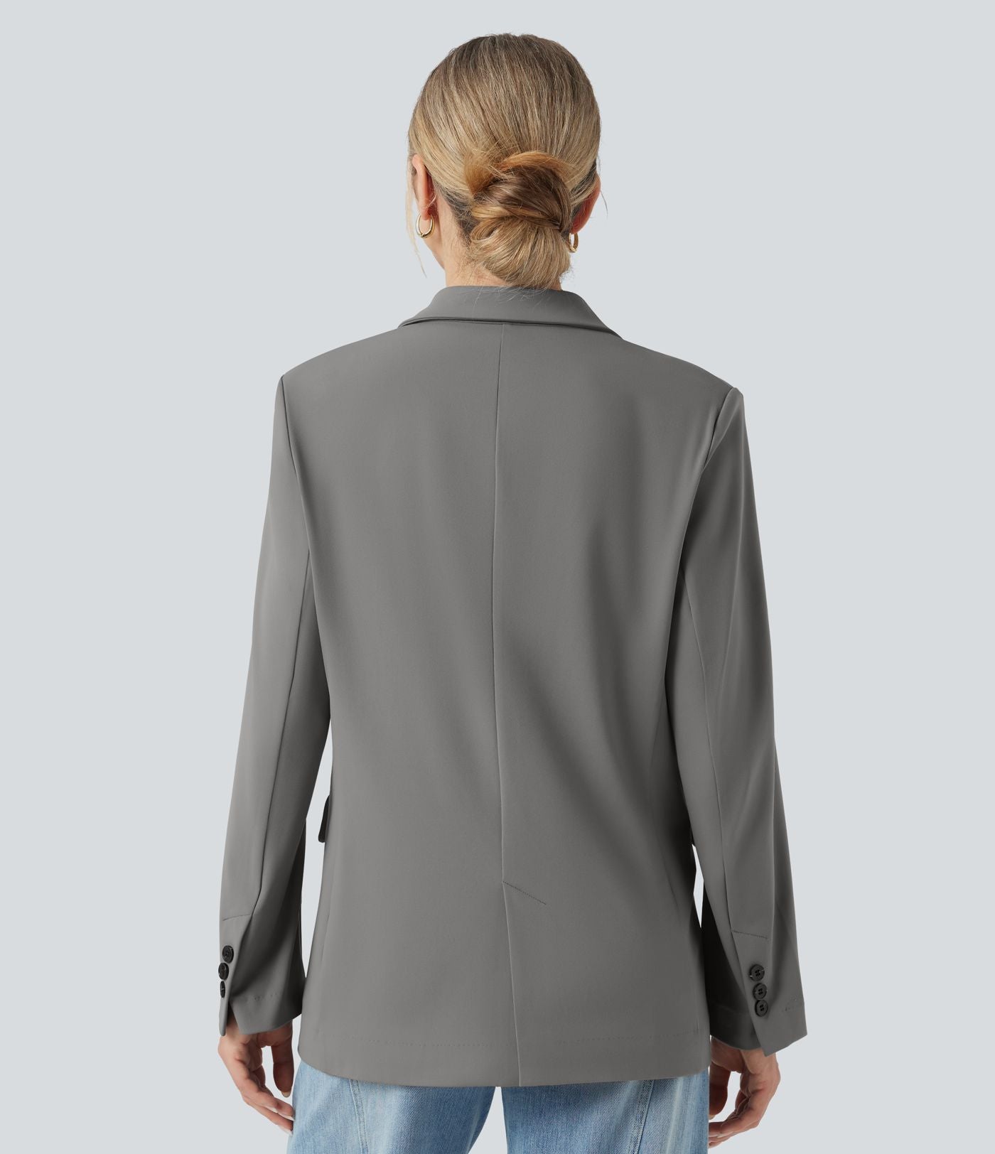 Blazer de travail col cranté à manches longues DayStretch avec poches