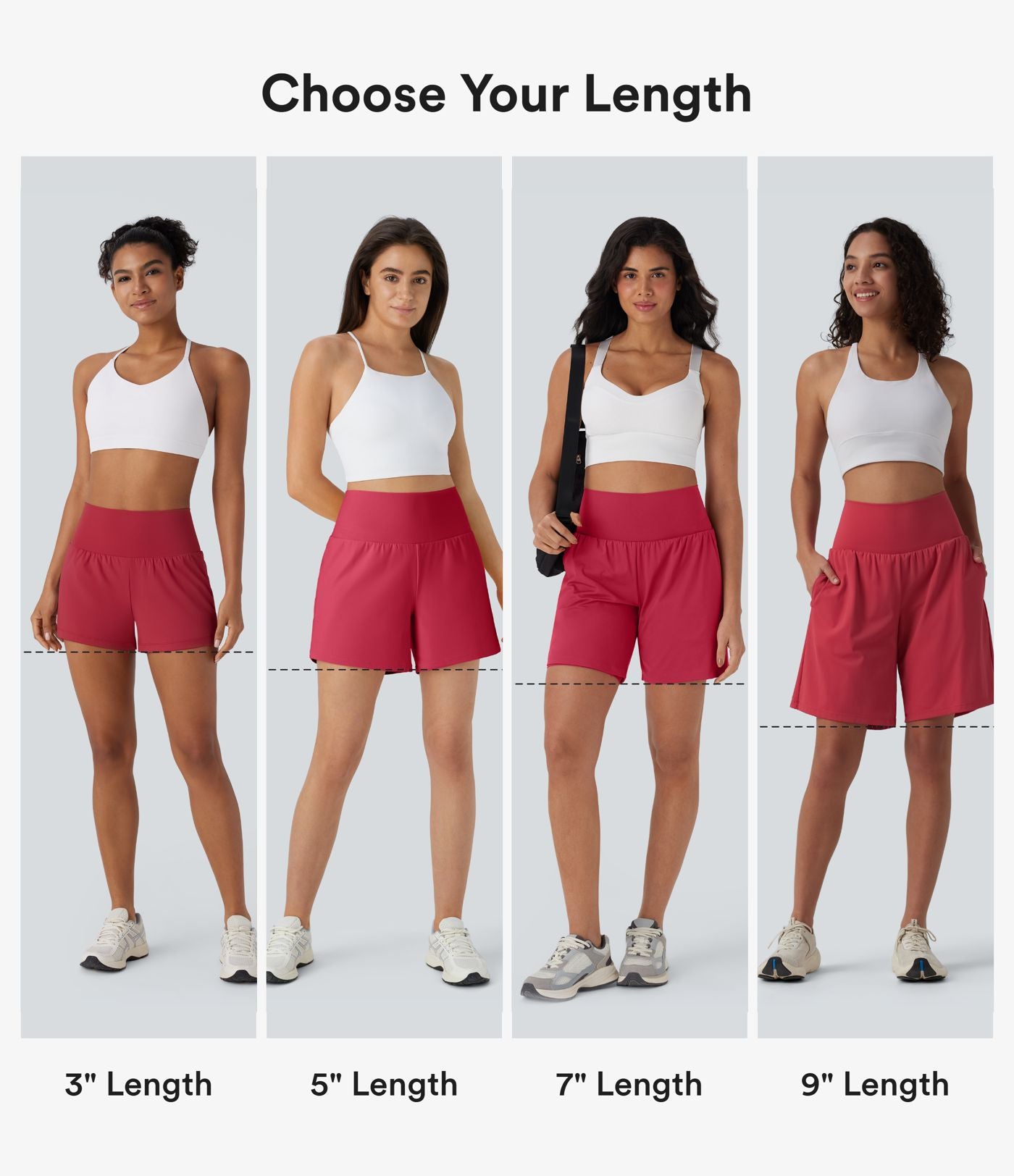 Short 7,5cm Yoga 2 en 1 Super Taille Haute Poches Arrière Poches Cachées Latérales