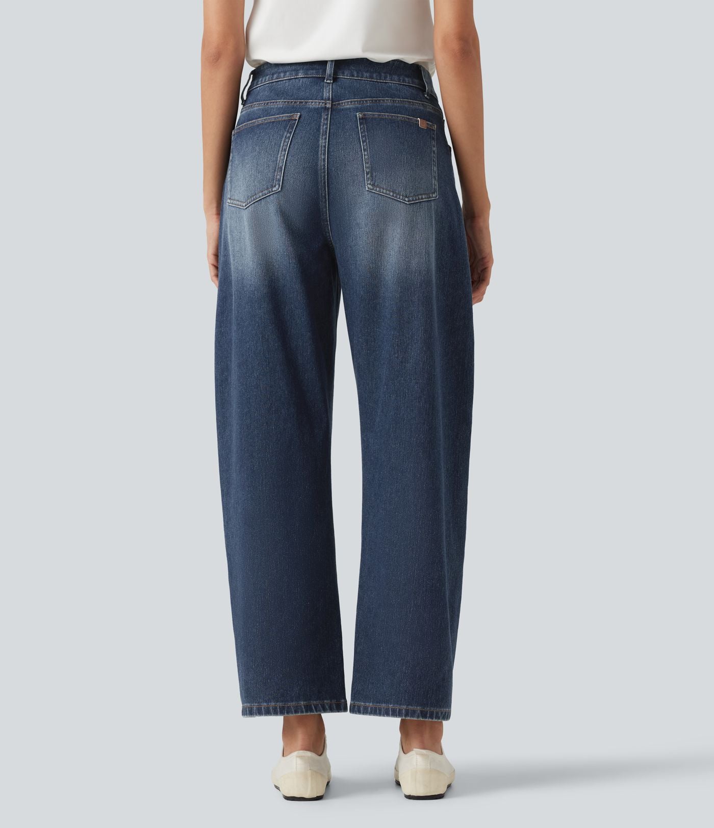Jean coupe barrel Halara Flex™ taille haute avec poches
