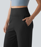 SpacerTek™ Jogging casual large taille haute ventre plat avec poches