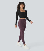 Jogging taille haute Softlyzero™ Plush avec cordon de serrage et poches latérales