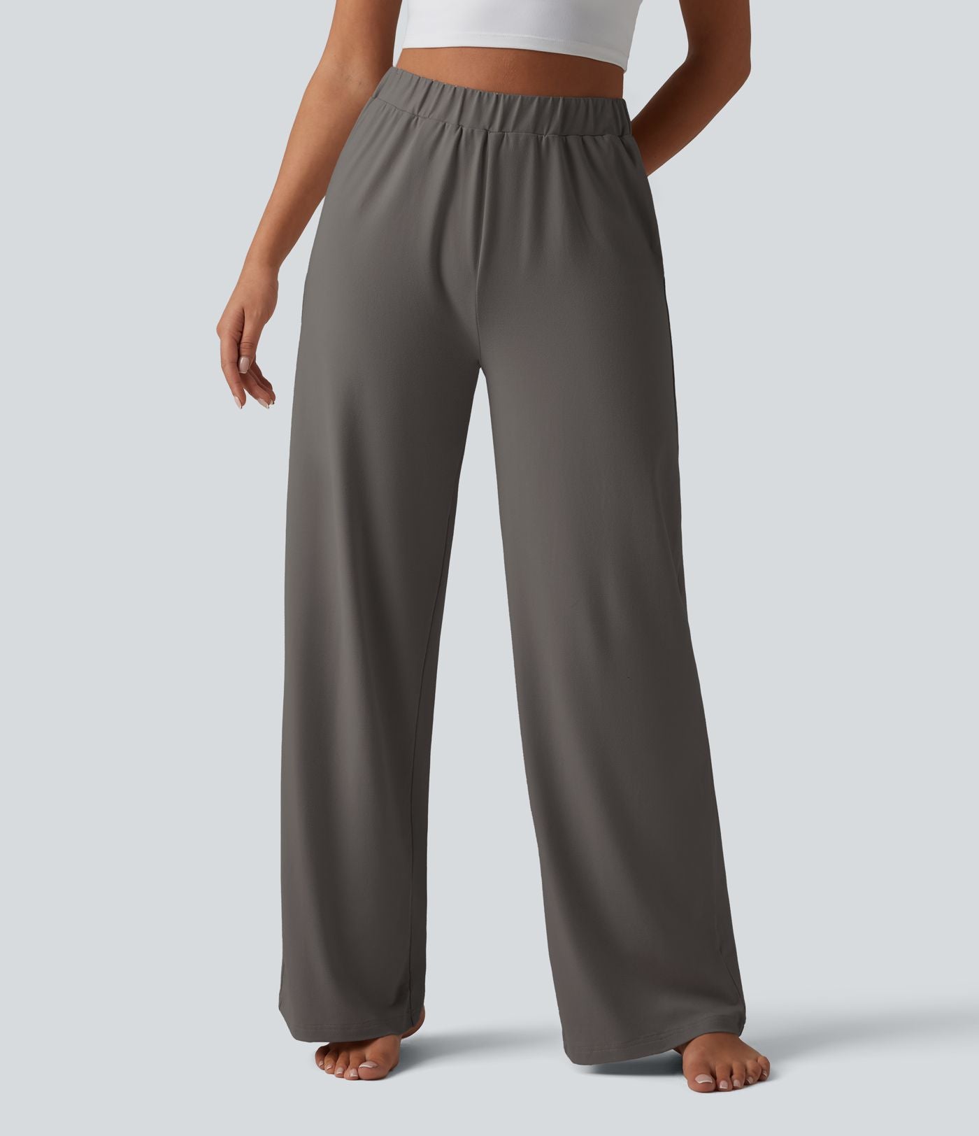 Pantalon de détente ample taille haute